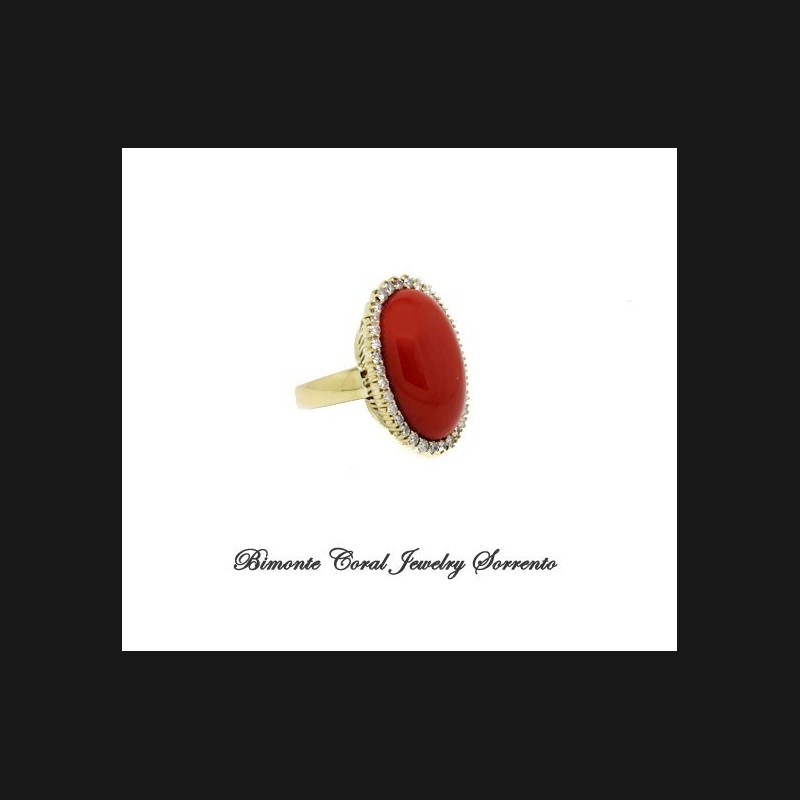 "Regina" Coral Ring