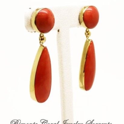 "Amantea" Red Coral Earrings