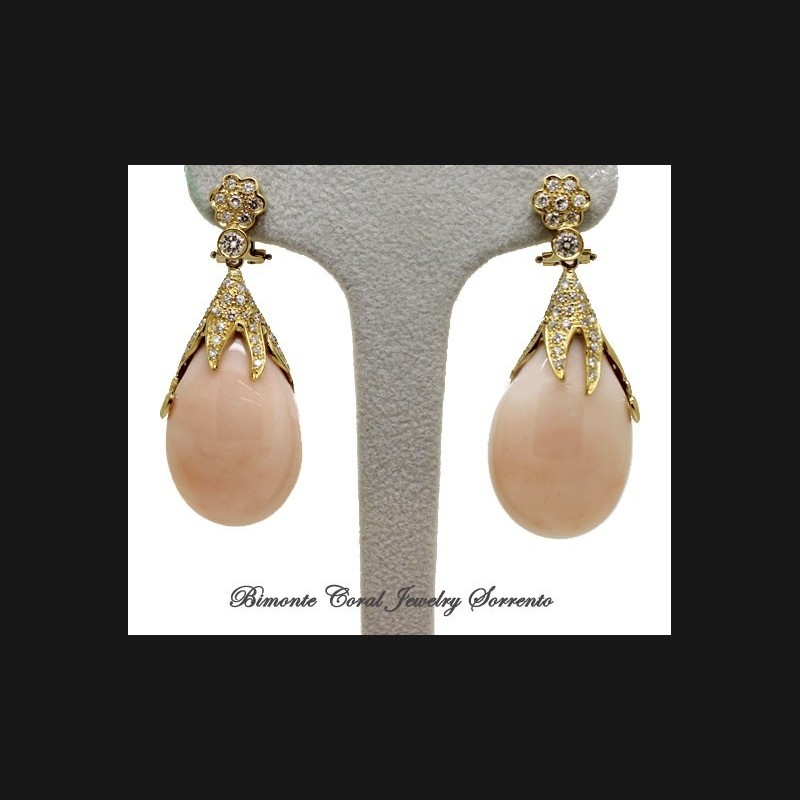 "Pomo" Angel Skin Coral Earrings