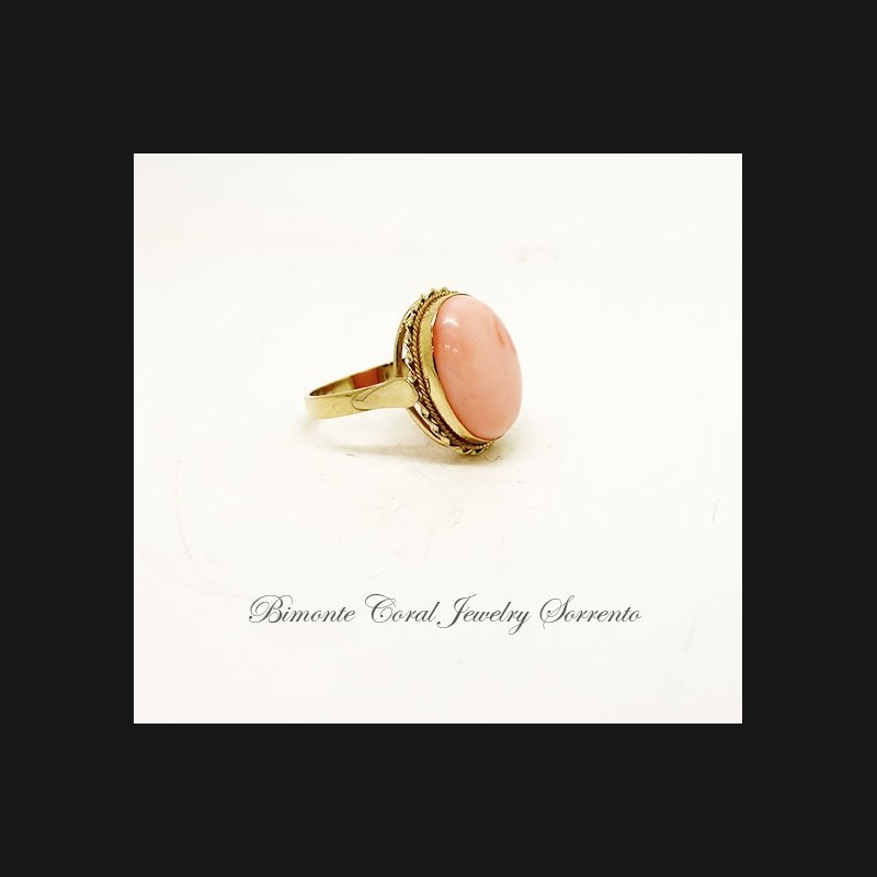 "Belrosa" Pink Coral ring