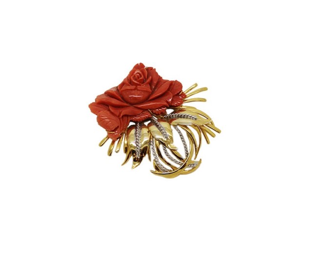 Coral Brooches